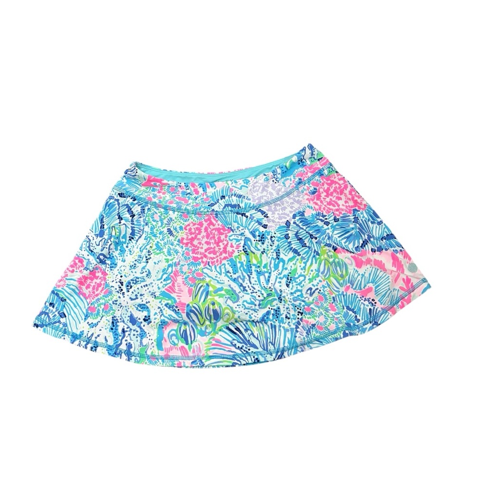 Lilly Pulitzer Luxletic Harriot 17" Skort UPF 50+ | Multi Catch and Release | Sm